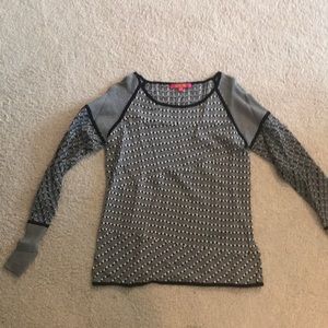 Black and white patterned sweater
